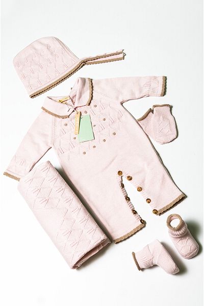 ZENİ BABY Baby Newborn 5-Piece Knitted Knitwear Jumpsuit Set