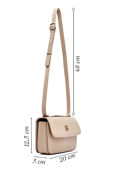 Derimod Women's Beige Printed Long Strap Crossbody Bag 25Sbd252540