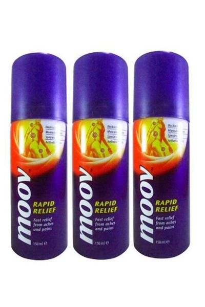 Moov Pack of 3 Quick Pain Relief Spray 150ml