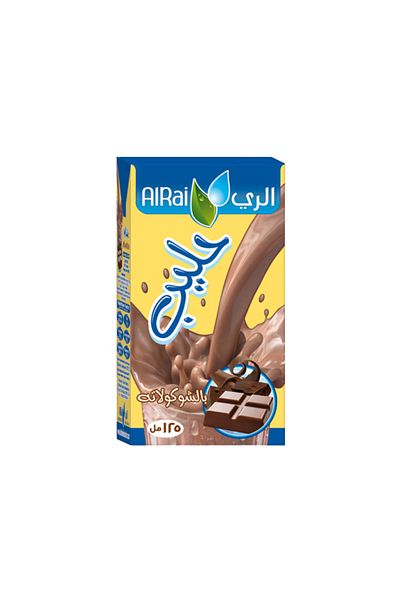 Alrai Al Rai chocolate flavored milk 125 ml, 18 packs in a carton