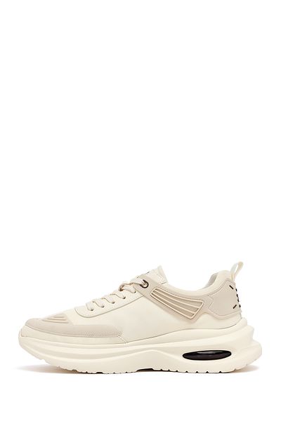 Derimod Men's Beige Lace-Up Thick Sole Fabric Sneaker 25Sfd69226F