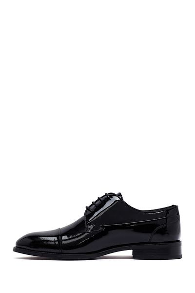 Derimod Men's Black Lace-Up Patent Leather Classic Shoes 25Wfd705216