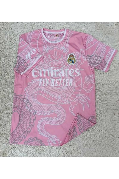 After Party R.E.A.L M.A.D.Ri.D 2024-25 Dragon Patterned Special Concept Jersey (Pi̇nk) Vs Sports Singlet