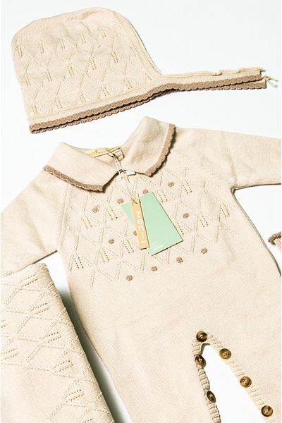 ZENİ BABY Newborn 5-Piece Knitted Knitwear Jumpsuit Set