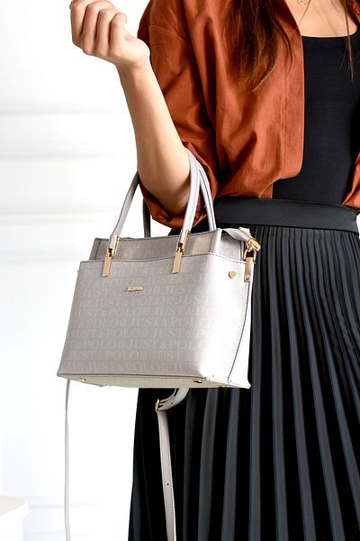 Just Polo Monogram Printed Women's Shoulder Bag