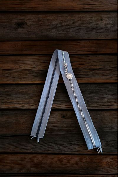 Nildenhobim Bag Zipper - Length: 50 cm - Width: 3.5 cm (Gray - Silver)