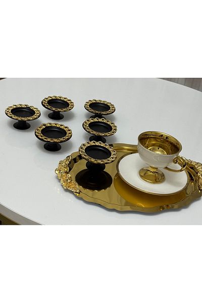 Elzemm store Black Color 6 Pieces Frame Model Lucky Coffee so Makaronluk