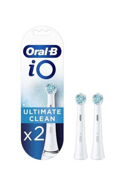 Oral-B مجموعة رأس فرشاة أسنان أورال-بي IO ألتيميت كلين - قطعتين، أبيض