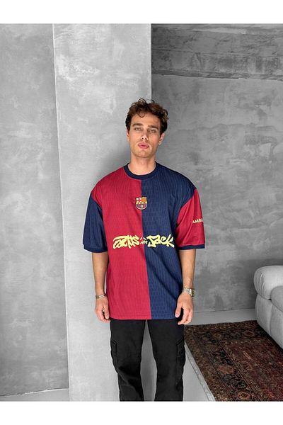 SENTİNEL WEAR Barça Embroidered Premium T-Shirt (Travis Scott)