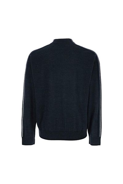 Emporio Armani Men's Regular Fit Round Neck Eagle Logo Long Sleeve Gray Sweater Em002423 Af14199-F8085
