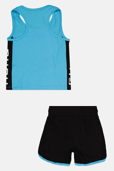 Guru 99 Toddlers Girl 2 Pieces Textured Top And Bottom Set, Multicolor