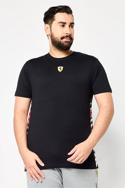 Scuderia Ferrari Men Sportswear Fit Short Sleeve Outdoor T-shirt, Black