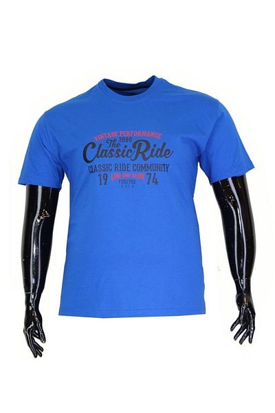 POLOPEPE Men's Plus Size T-Shirt 2120-Blue - 4XL