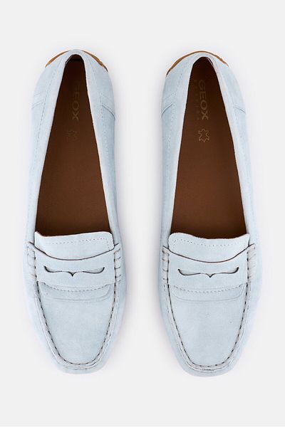 Geox Women Kosmopolis Slip On Casual Shoes, Light Blue