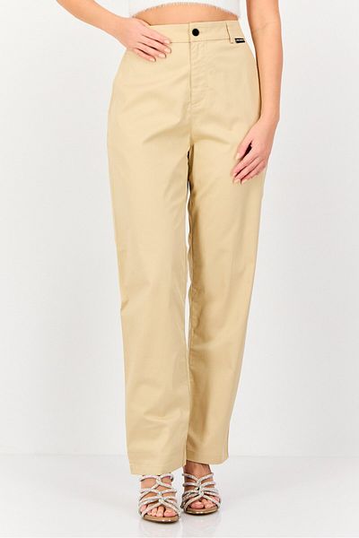 Karl Lagerfeld Women Plain Chino Pants, Beige