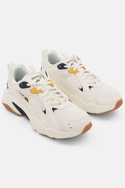 Reebok Unisex Royal Turbo Implus Lace Up Running Sports Shoes, Cream/ Blue Combo