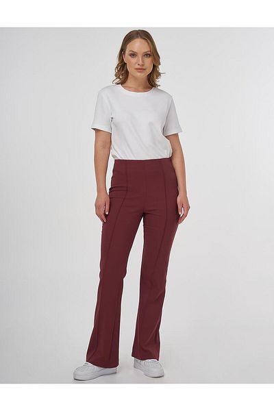 Kayra Çimalı Flare Fit Trousers Bronze Brown