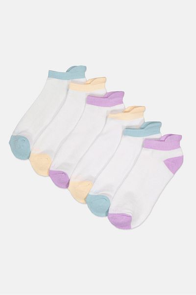 CLARKS Women 6 Pairs Brand Logo Chaussettes Socks, Multicolor
