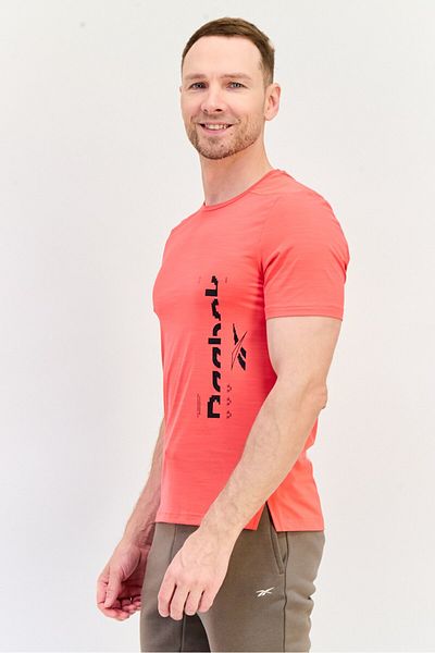 Reebok Men Sportswear Fit Short Sleeves Training T-Shirt, Red