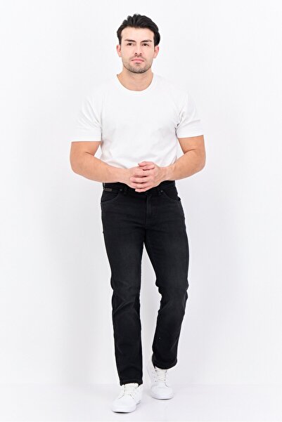 WRANGLER Men Regular Fit Plain Stretchable Denim, Black