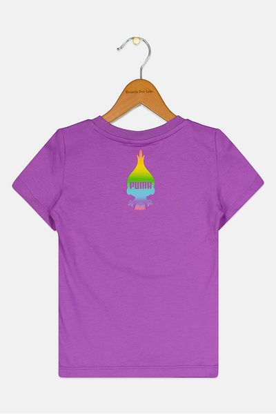 Puma Puma x Trolls Toddlers Girl Short Sleeve Training T Shirt, Purple
