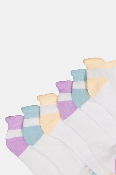 CLARKS Women 6 Pairs Brand Logo Chaussettes Socks, Multicolor