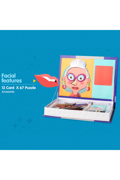 Choice3 كتاب ألغاز مغناطيسي للأطفال، ألعاب تركيب ثلاثية الأبعاد ذكية، ألعاب ت...