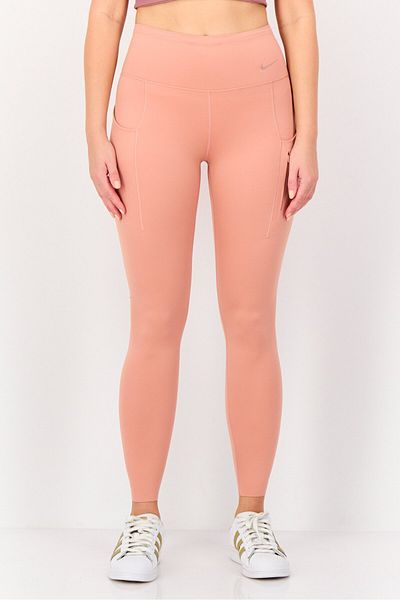 Nike Women Dri Fit Brand Logo 7/8 Running Tights, Old Rose Pink