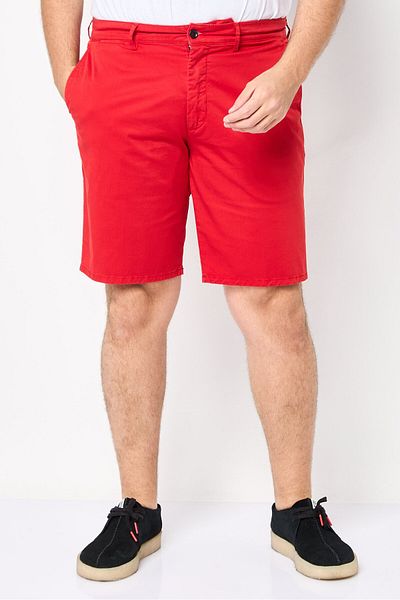 Harmont & Blaine Men Regular Fit Embroidered Logo Chino Shorts, Red