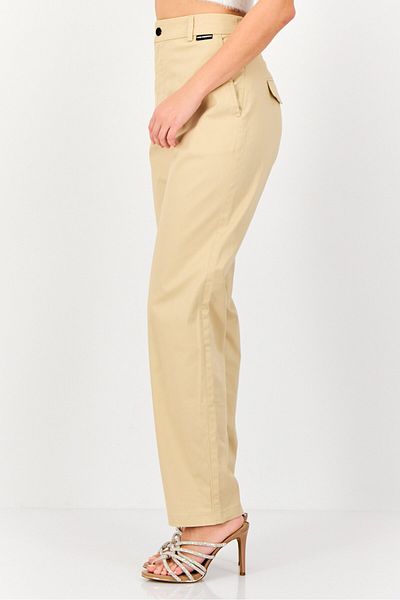 Karl Lagerfeld Women Plain Chino Pants, Beige
