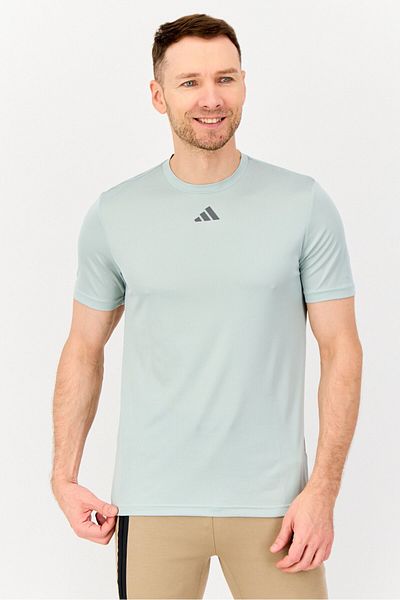 adidas Men Sportswear Fit Short Sleeve Training T-Shirt, Grey