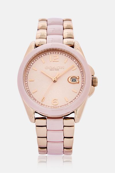 Coach Women 14504188 Stainless Steel Analog Watch 36mm, Pink