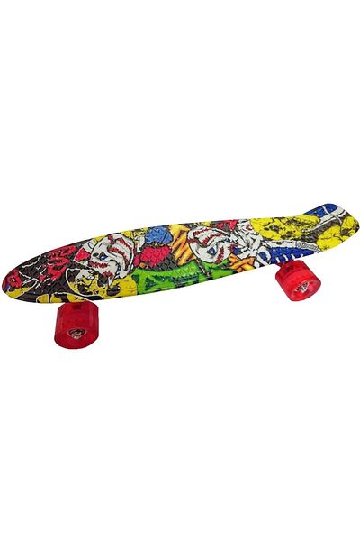 OEM Skateboard, penny board, placa pentru copii si adulti, multicolor, grafitti