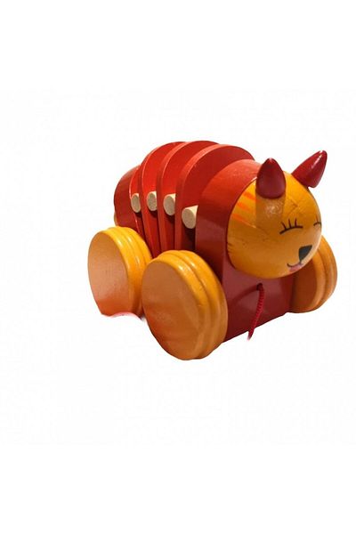 OEM Wooden Pull Toy, Cat, 11 cm
