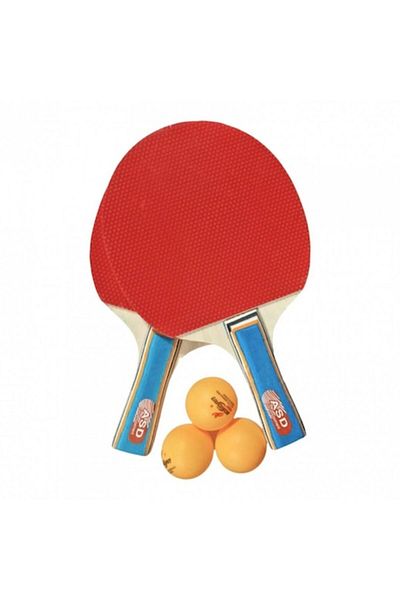 OEM Set 2 palete de tenis de masă, ping-pong, 3 mingi, ASD