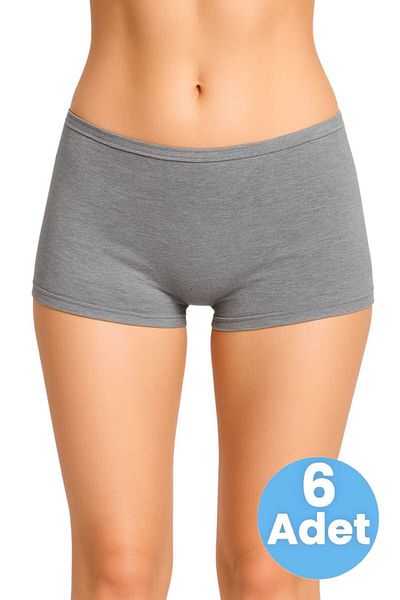 Tezzgelsin Women's 6 Pack Cotton Lycra Boxer Briefs