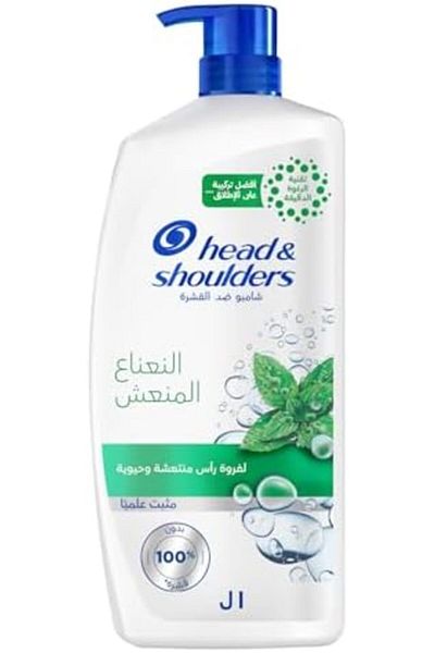 Head&Shoulders شامبو هيد آند شولدرز المضاد للقشرة برائحة المنثول المنعشة، 1 لتر