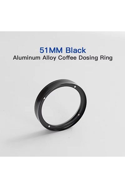 Choice Black 51mm Coffee Dosing Ring Powder Ring 51mm 53mm 58mm Aluminum Espresso Dosing Funnel Magnetic Fo