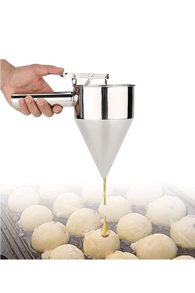 DLC Piston Funnel - Stainless Steel Baking and Dessert Funnel Cooking Tools