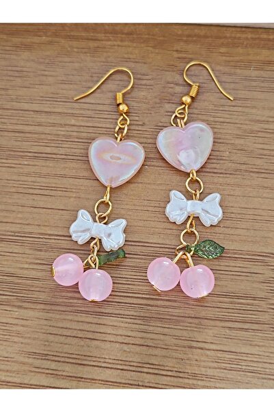 hbtasarim قوس Y2K Coquette الجديد على شكل قلب 🎀   أقراط