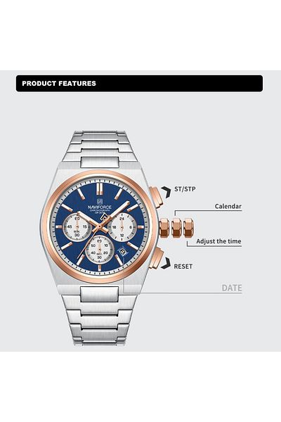 Naviforce New Design Couple Matching Chronograph Watch Set with Multi Function Display Water Resistant