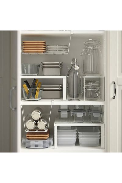 IKEA Food container with lid, square stainless steel/plastic, 600 ml