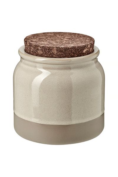IKEA Jar with lid, beige, 1 l
