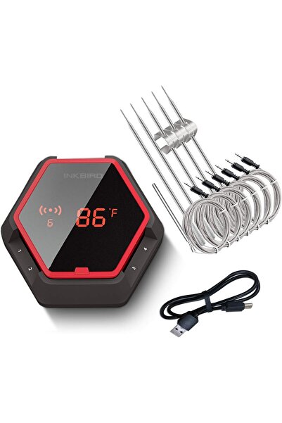 Inkbird IBT-6XS Meat Probe Bluetooth Wireless Grill Thermometer for Smoker Si...