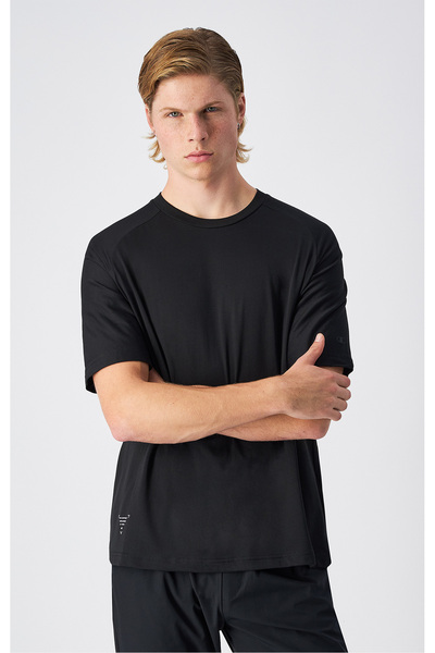 Champion C-Tech Ss Tee Black Men's T-Shirt-220822-Kk001