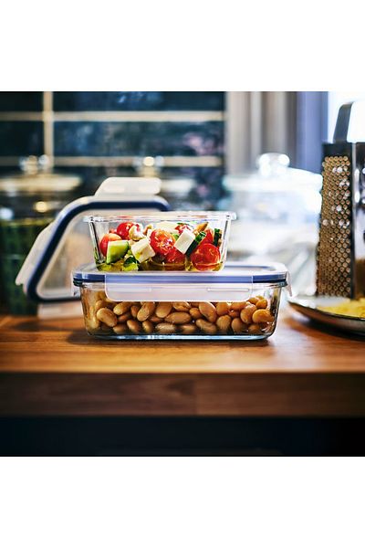 IKEA Food container, rectangular/glass, 1.0 l