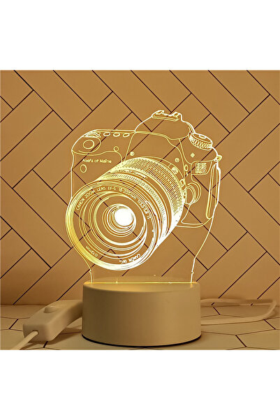 sharpdo Camera 3D USB Night Light 4W 5V Led Home Mounted Table Lamp