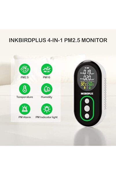INKBIRDPLUS جهاز مراقبة جودة الهواء الداخلي PM2.5