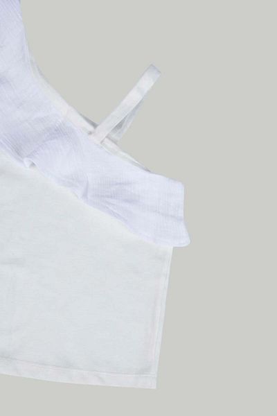 minojoy Ecru One Shoulder Strap Girl's Blouse