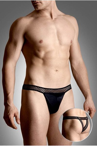 Softline Men's thong panties, model 4486, black S/M